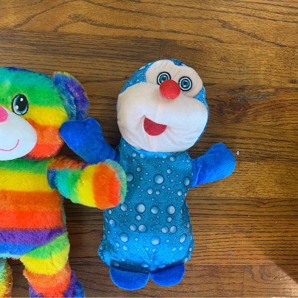 Stuffed Animals 14” Multicolor Stripe Teddy Bear & 12” Blue Polkadot Caterpillar - Picture 3 of 14
